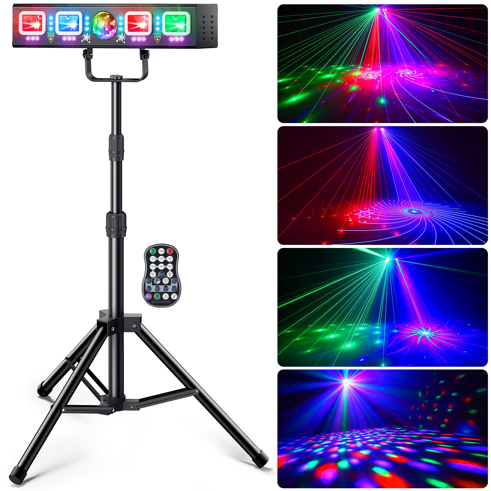 Ehaho L2500 Discolicht Partylicht mit Stativ