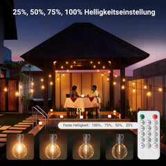 Ehaho Lichterkette Außen Dimmbar Farbtemperatur | 17M 20+3 LED G40 Glühbirnen