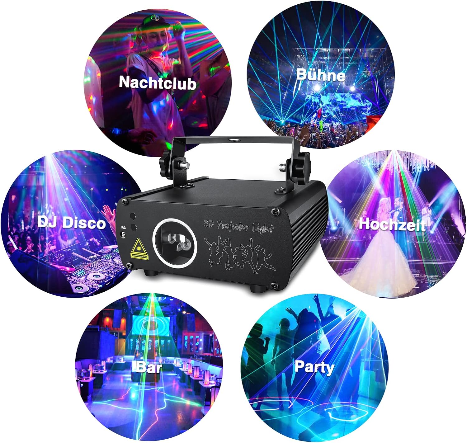 Ehaho L2600 3D DJ Discolicht Partylicht