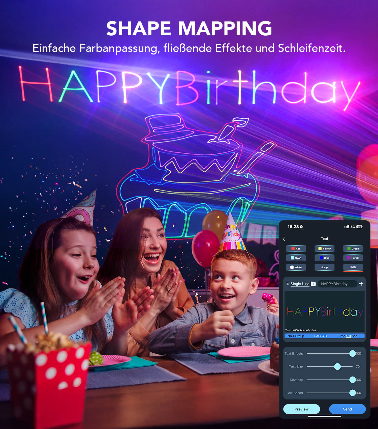 Ehaho L2400-002 3D DJ Discolicht Partylicht
