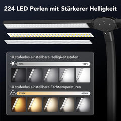 Ehaho Schreibtischlampe LED dimmbar | 80cm 2100 Lumen