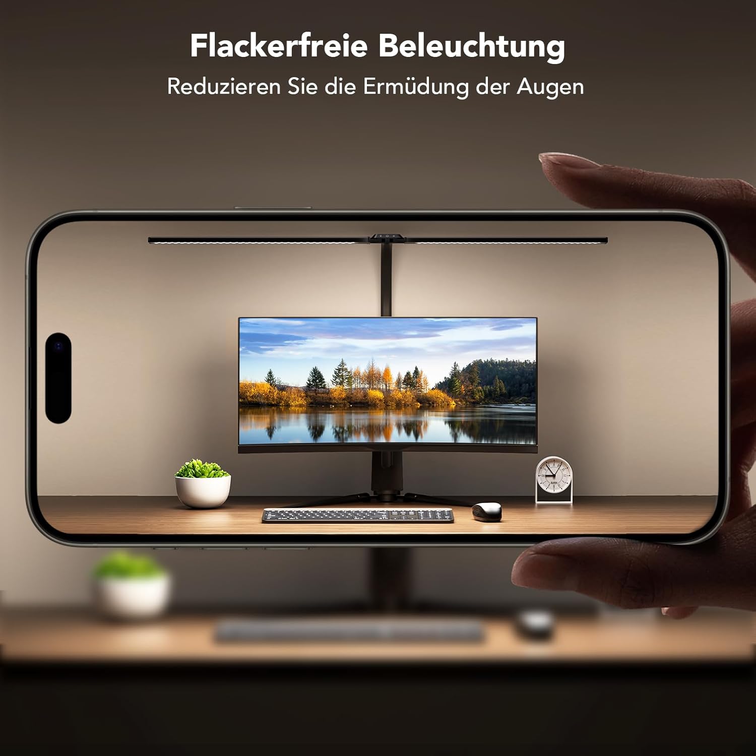 Ehaho Schreibtischlampe LED dimmbar | 80cm 2100 Lumen