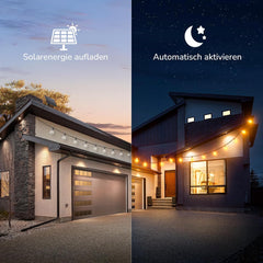 Ehaho Lichterkette Außen Solar | 7.6M 20+3 LED G40 Solar Lichterkette