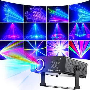 Ehaho L2400 3D Discolicht Partylicht | Animation Auswählen Größe ändern